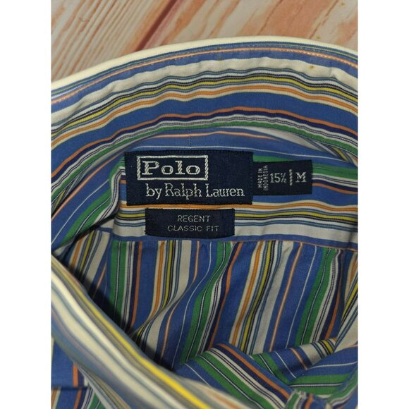 Polo Ralph Lauren Regent Classic Fit Striped Dress Shirt Medium - Picture 5 of 6